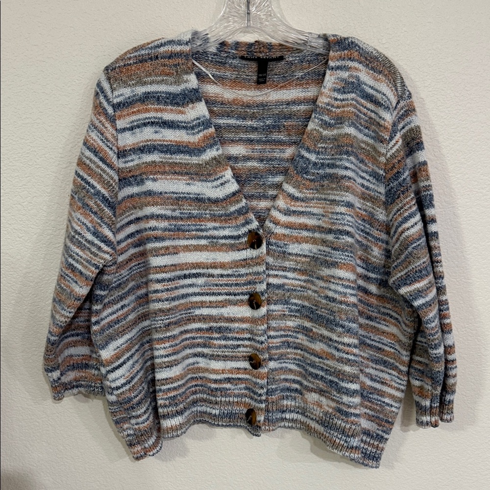 Lane Bryant Multicolor Striped Cardigan EUC